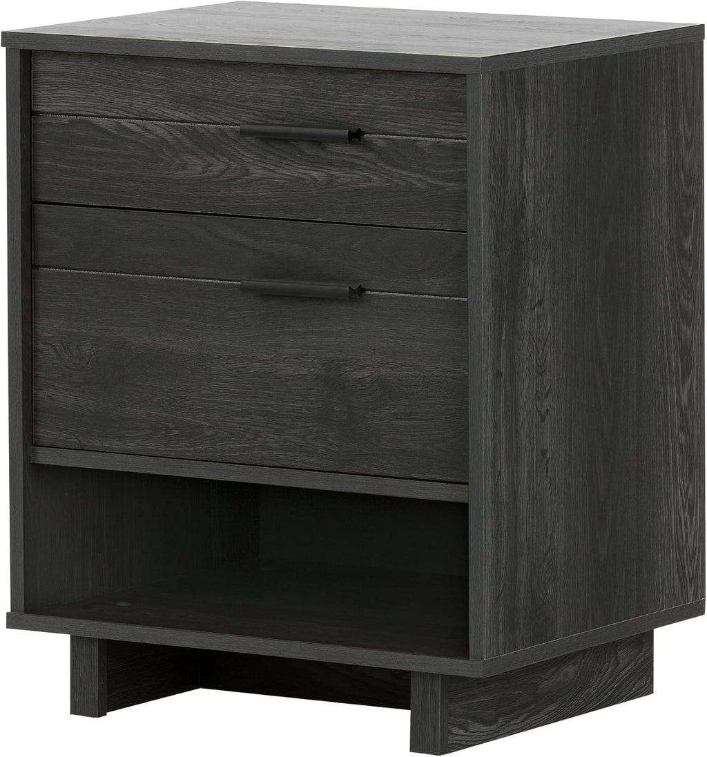 Winter Oak Nightstand with Cord Catcher P4693