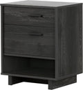 Winter Oak Nightstand with Cord Catcher P4693