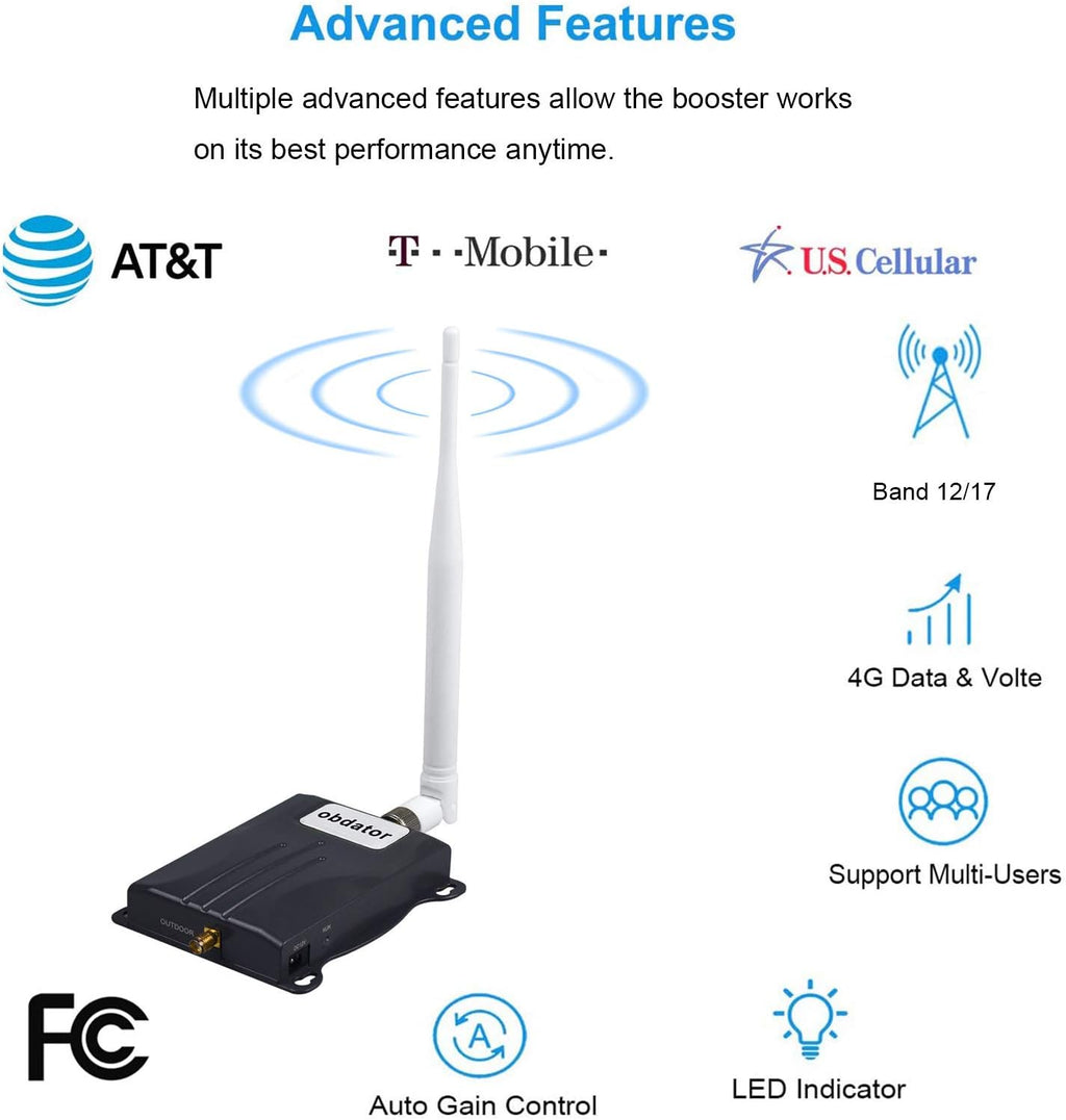 Cell Phone Signal Booster 4G LTE 5G Band 12/17 E90672