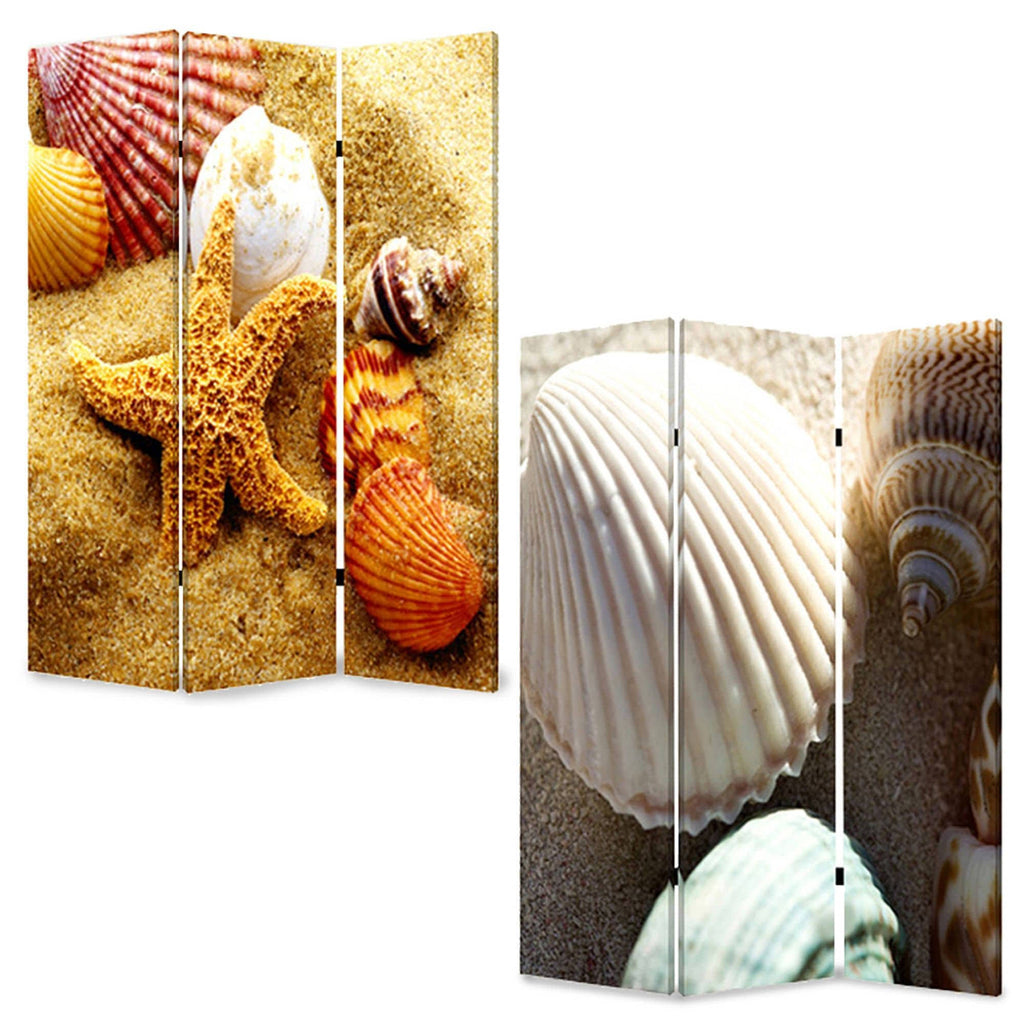 Multi-Color Wood Canvas Screen J409249