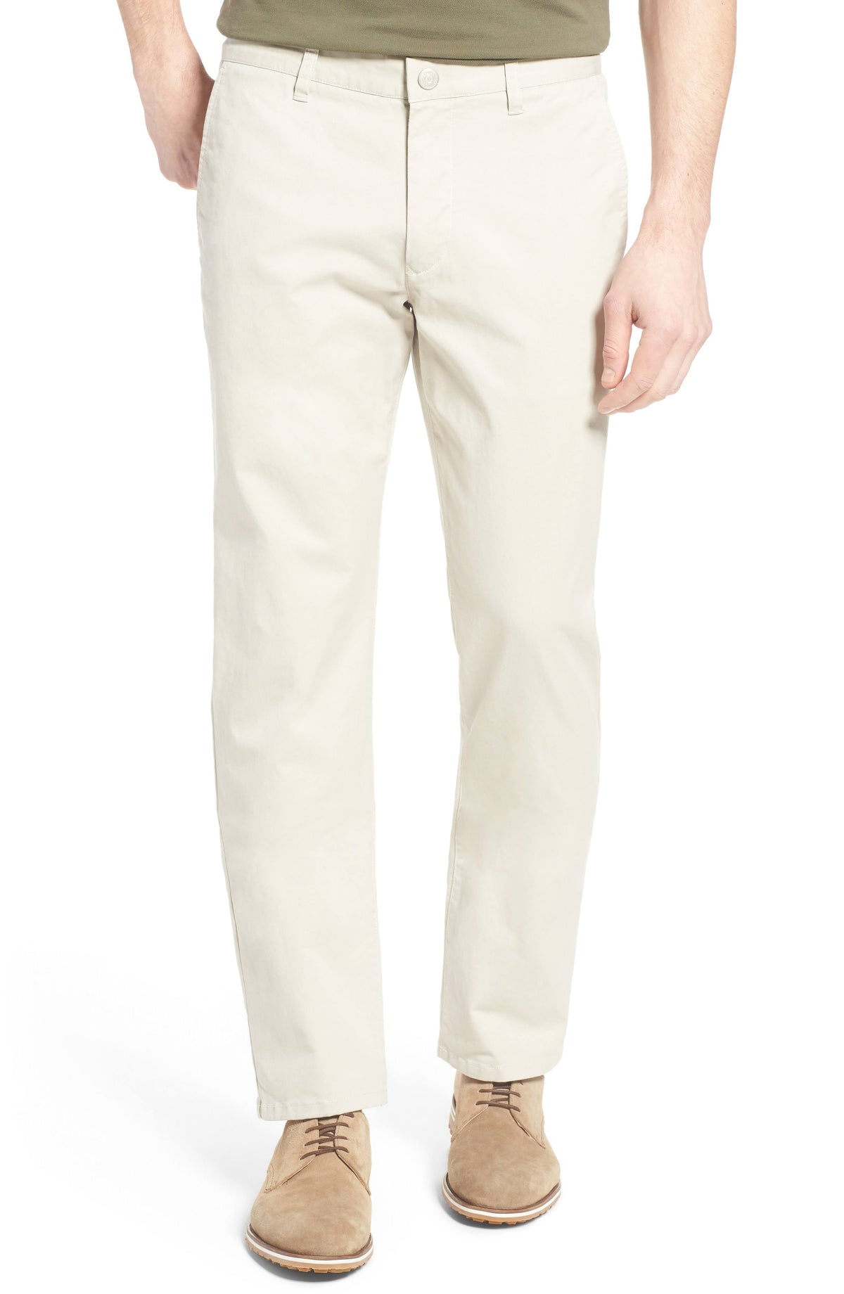 Straight Leg Stretch Washed Chinos U5565