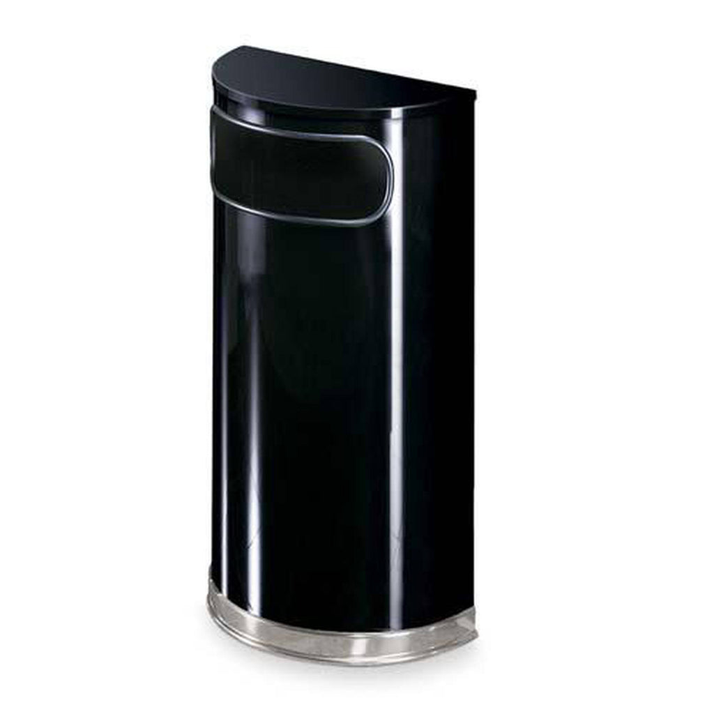 Black Half-Round 9gal Receptacle B186276