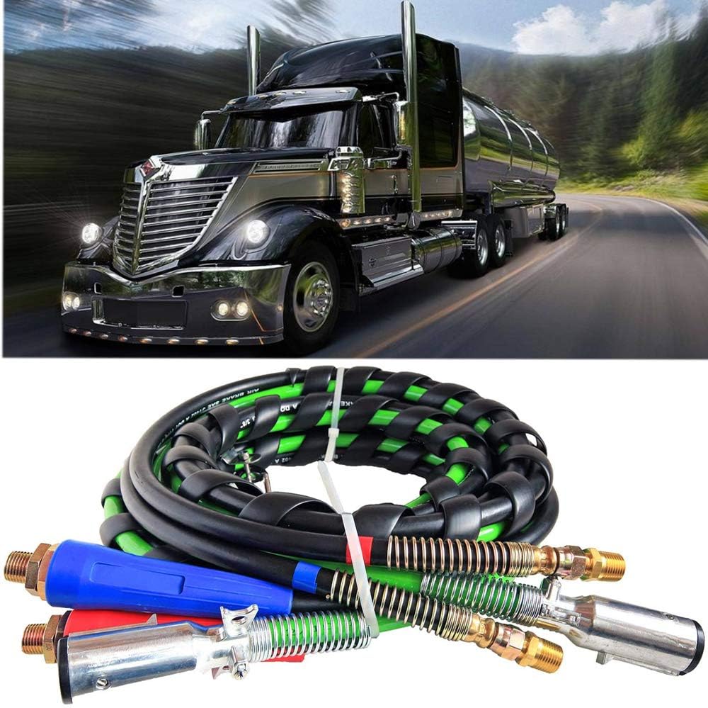 12 Ft 3-in-One Rubber Wrap Set Air Hose Electrical Cable Wrap Y758