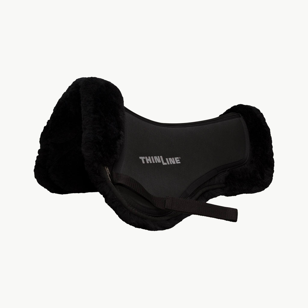Black Large Sheepskin Half Saddle Pad N359485