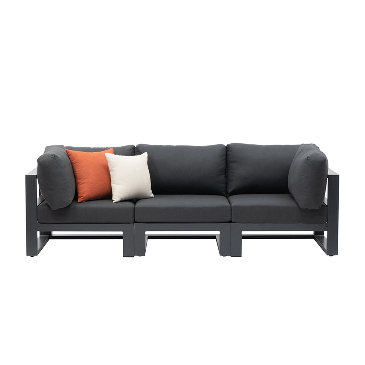 Grey 3 Seater Outdoor Sectional Sofa Set W659569