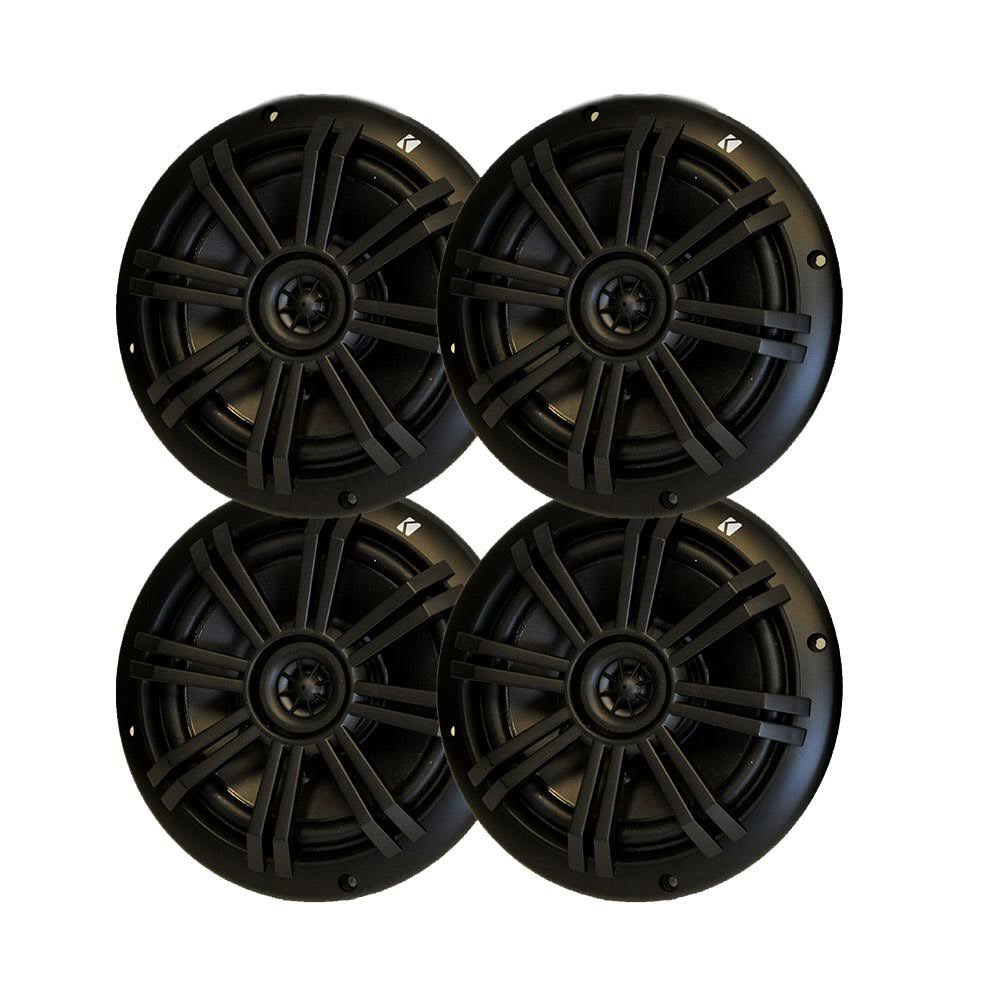 Black 4 Count Coaxial Marine Speaker Bundle D117109
