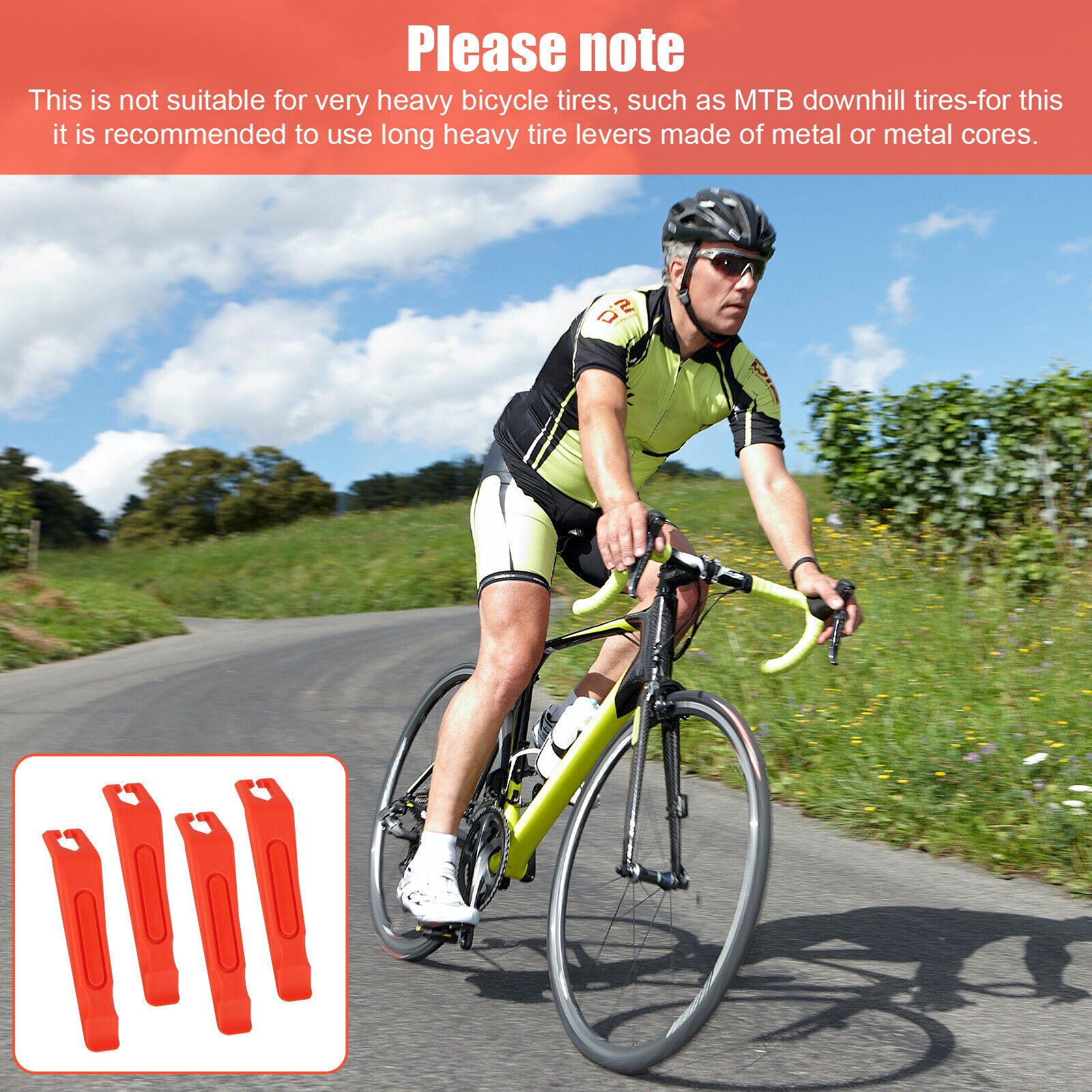 Bicycle Tire Change Levers Tool Set, 4 Pcs M448