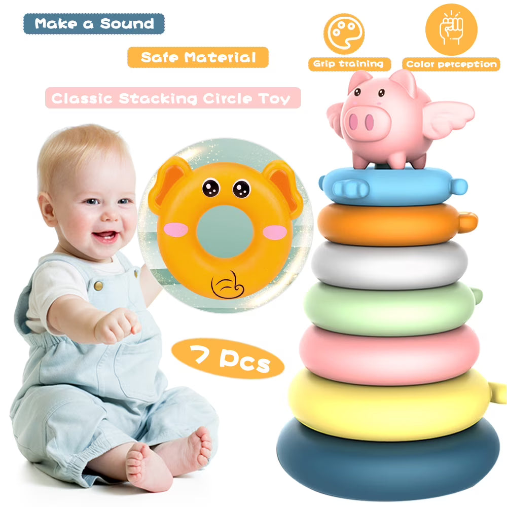7 Pcs Stacking Rings Toys M258543