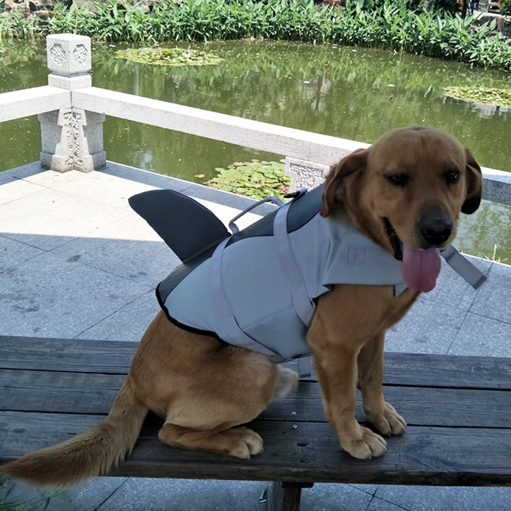 Dog Shark Swimsuit Vest Pet Safety Wear J53260