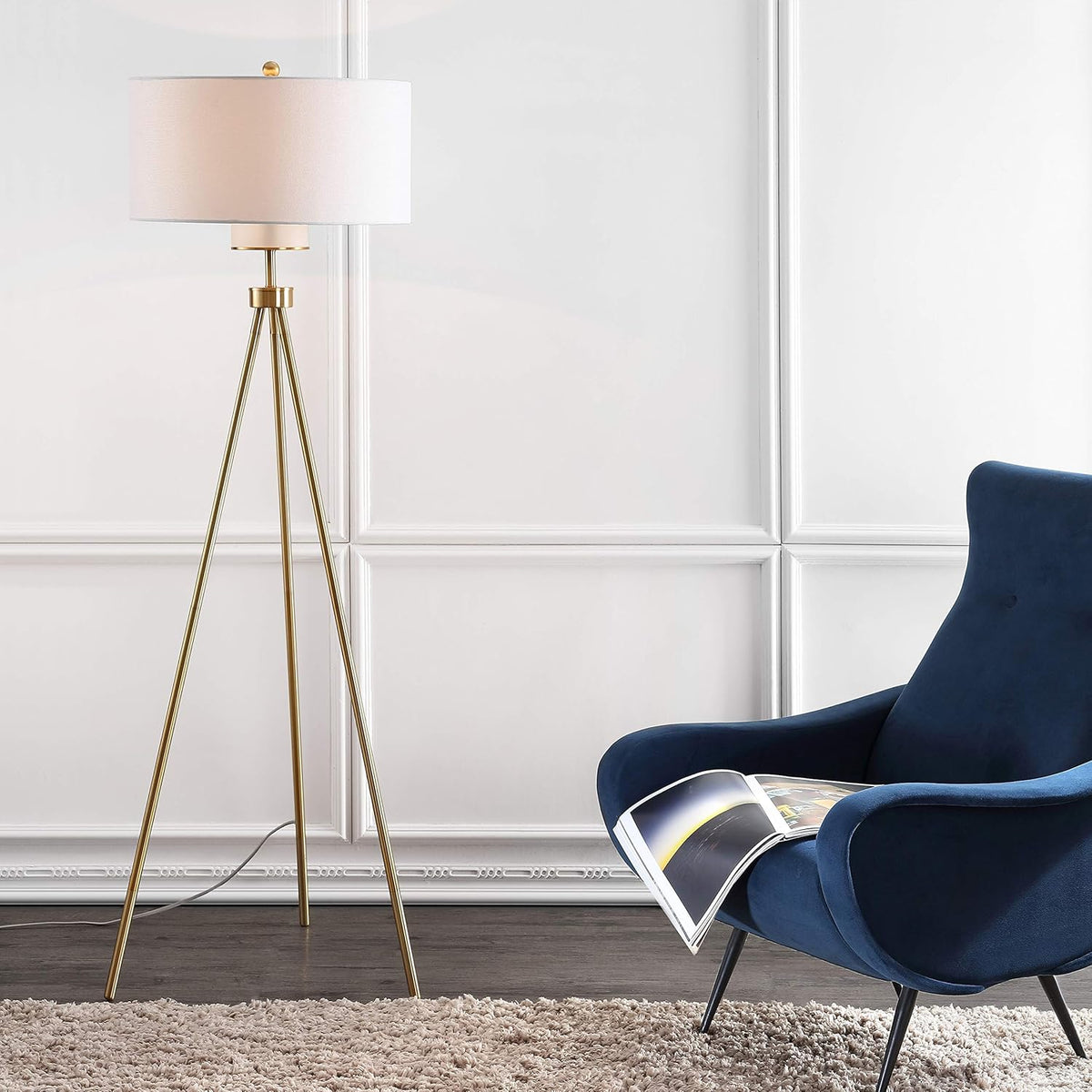 Brass and Gold Floor Lamp R154372