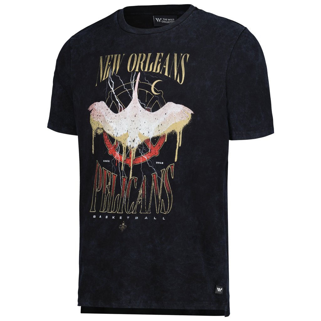Black New Orleans Pelicans Tour Band T-Shirt R667