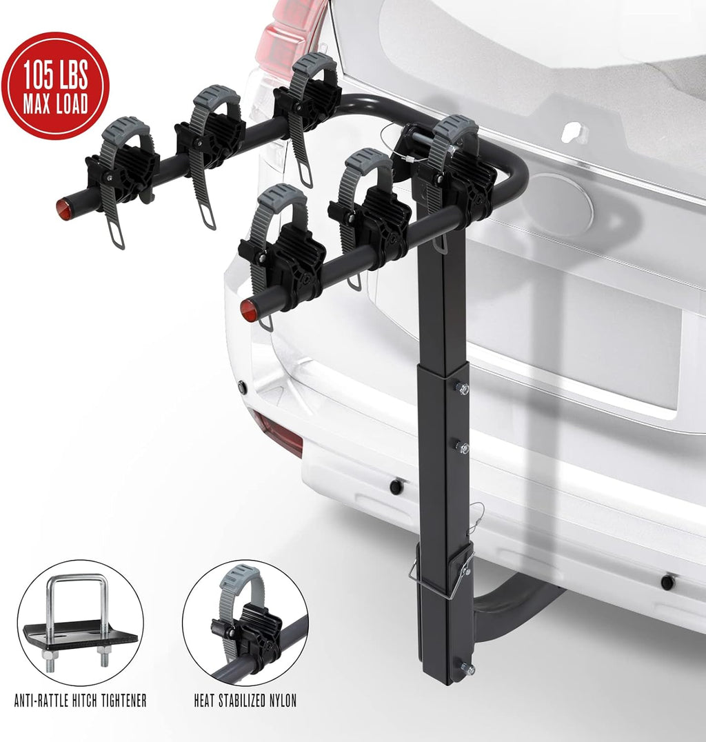 3-Bike Hitch Mount Bicycle Carrier Rack P4986