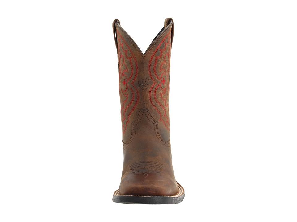 Distressed Brown Kids Quickdraw Boots N1194