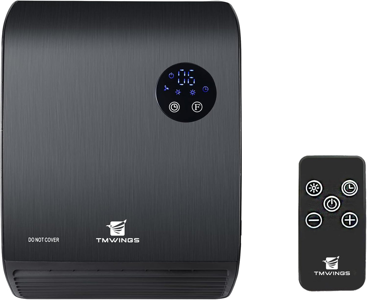 1500W Wall Mount Electric Heater with Remote Control, 3 Mode, Overheating Protection J3095