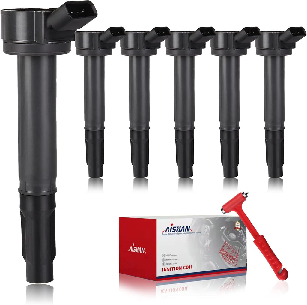 Set of 6 Ignition Coil Pack Compatible with 2.7L, 3.5L V6 Camry V6, Avalon, Sienna, Rav4 I6563