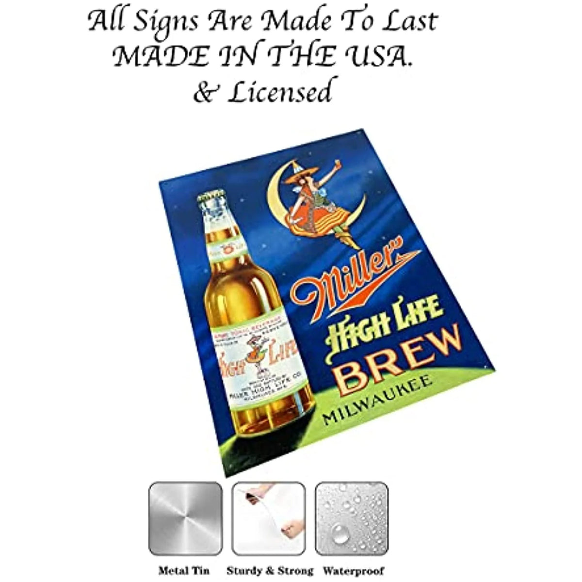 Metal Tin Bar Decor Sign 12 x 16 inch Wall Art M90720