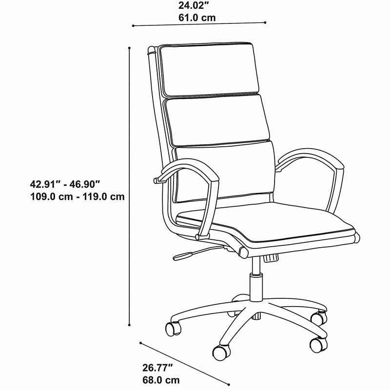 Harvest Cherry Leather Executive Office Chair P3688