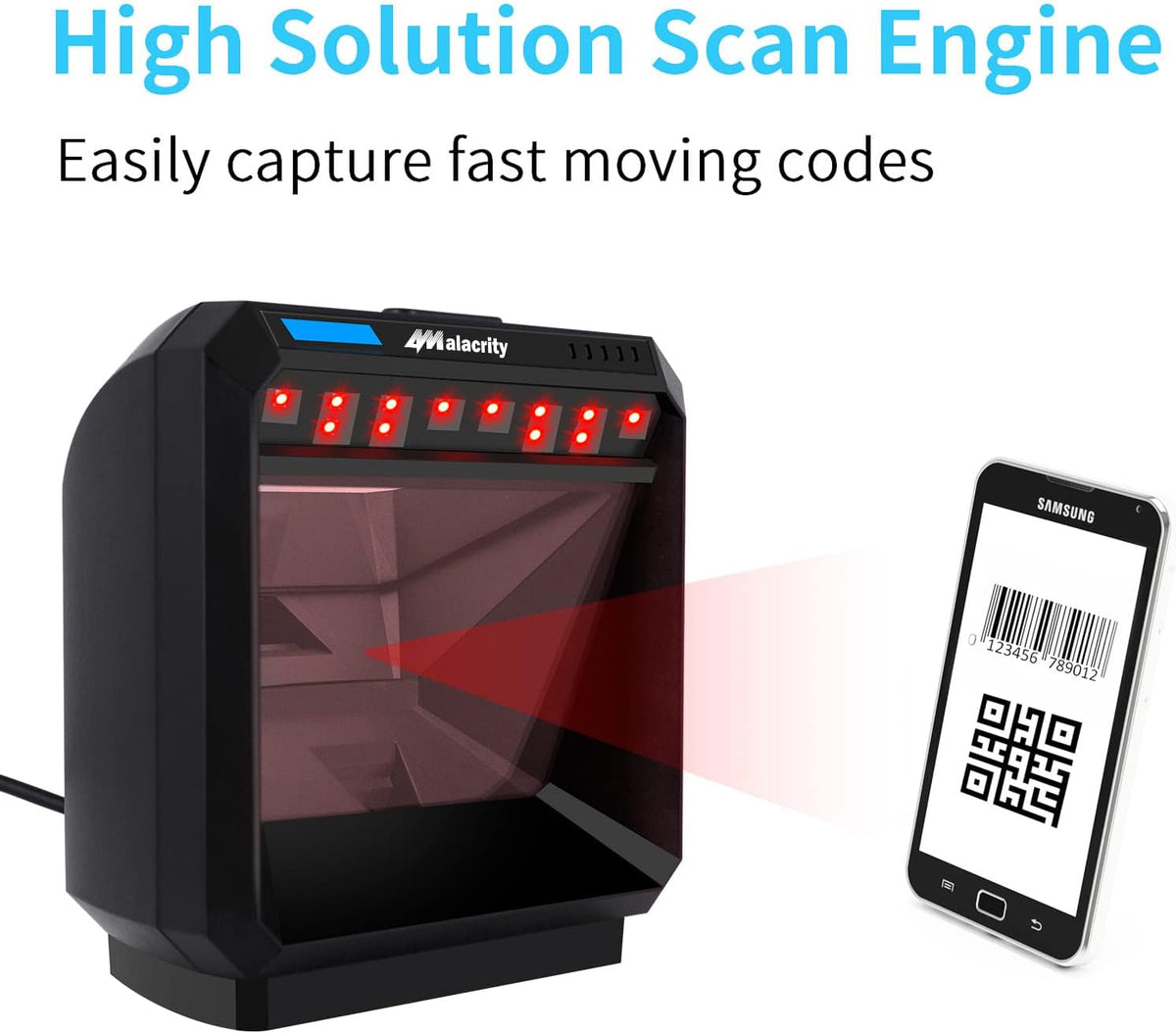 2D Barcode Scanner, Omnidirectional USB Bar Code Reader, Black Pack of 2 C7588