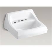 White Wall-Mount Bathroom Sink C295079