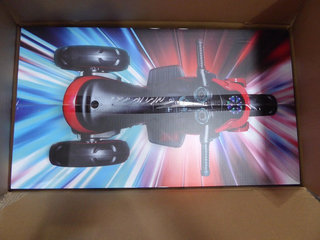 6V Electric Ride-On Trooper with Foot Pedal Acceleration, 4 MPH, Black Red Z9403