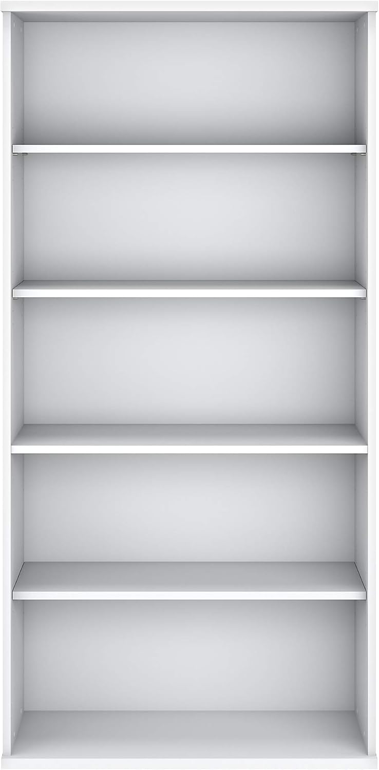 White 5 Shelf Bookcase U86563