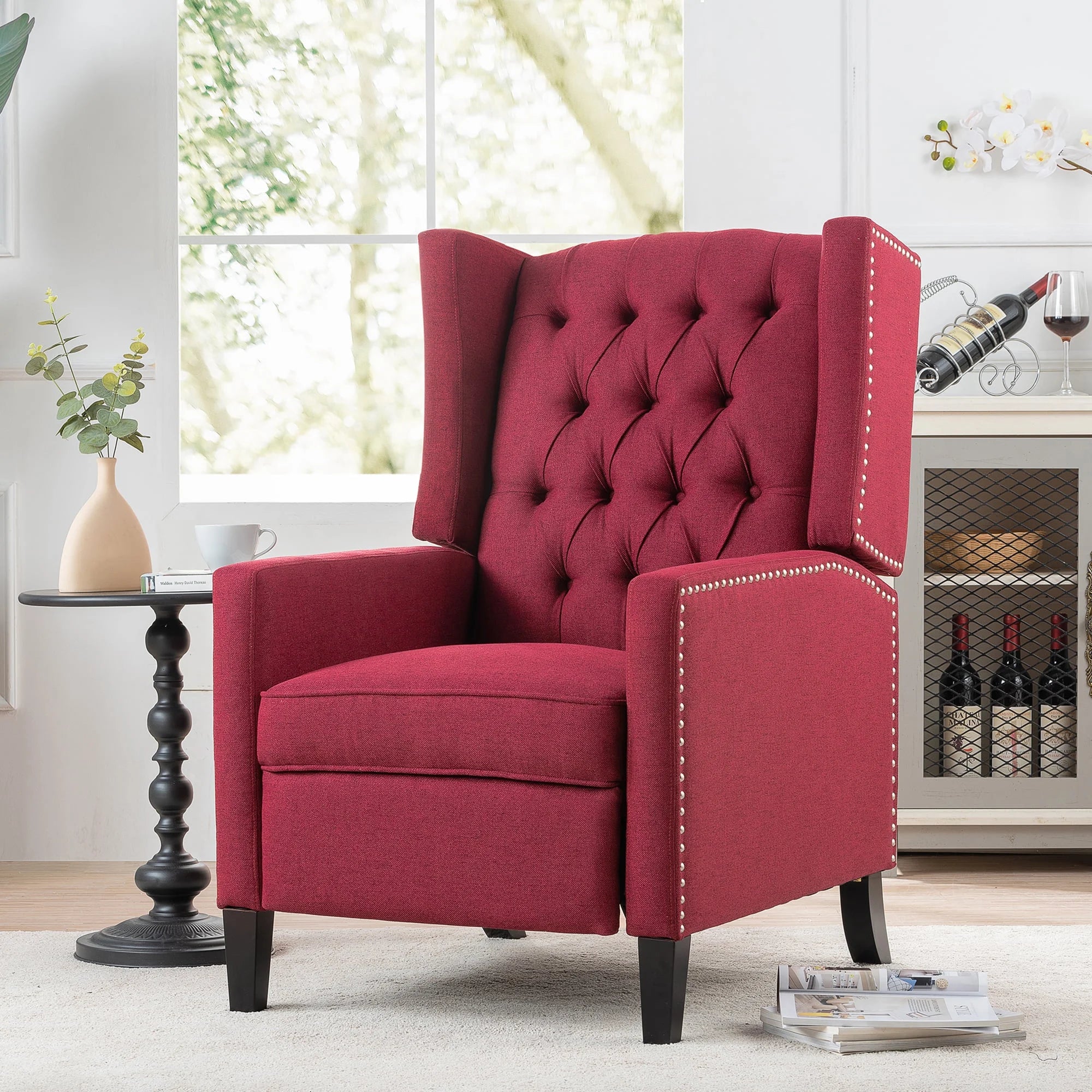 27" Wide Manual Wing Chair Recliner D9358