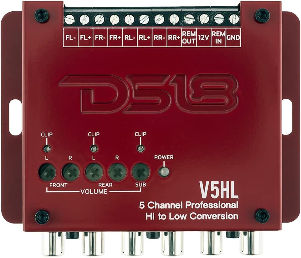 5-Channel Line Out Converter with RCA Adapter, Pack of 2 B49493
