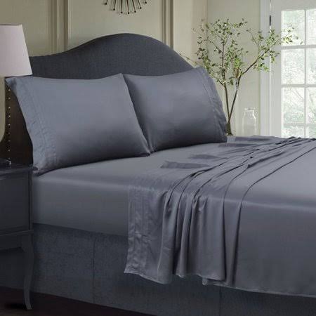 300 Thread Count Extra Deep Pocket Sheet Set, Gray C4192