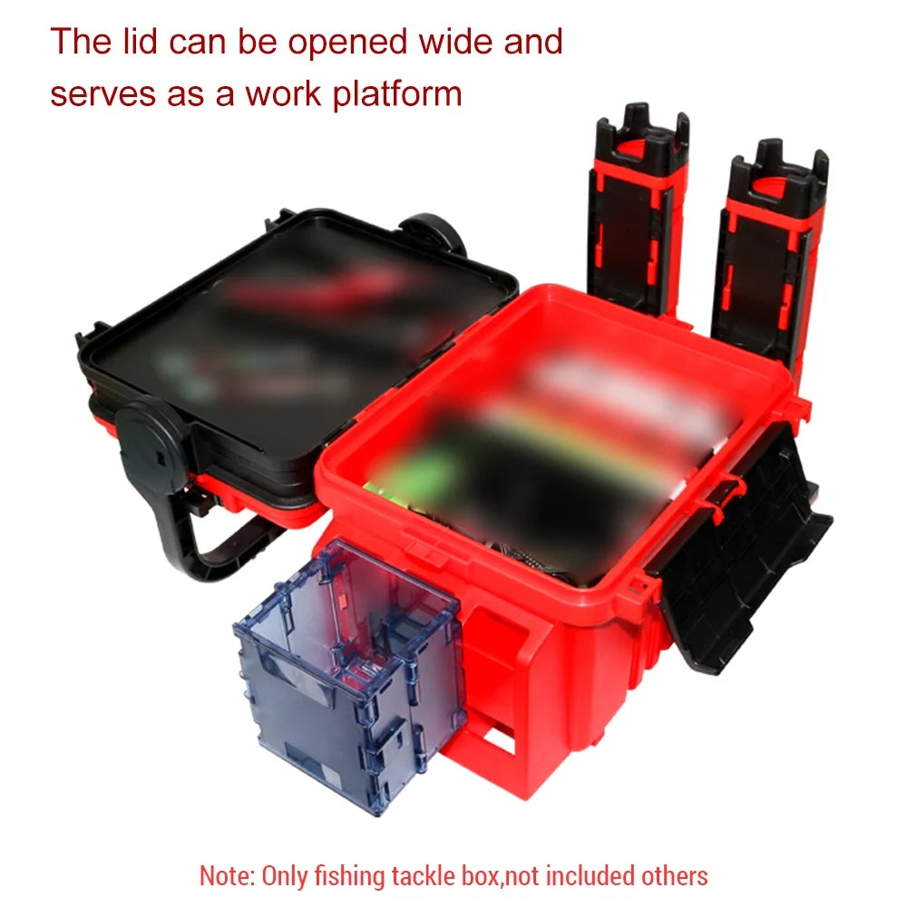 Fishing Tackle Box with Lures Hook Box Tools, Travel Fishing Case I961688