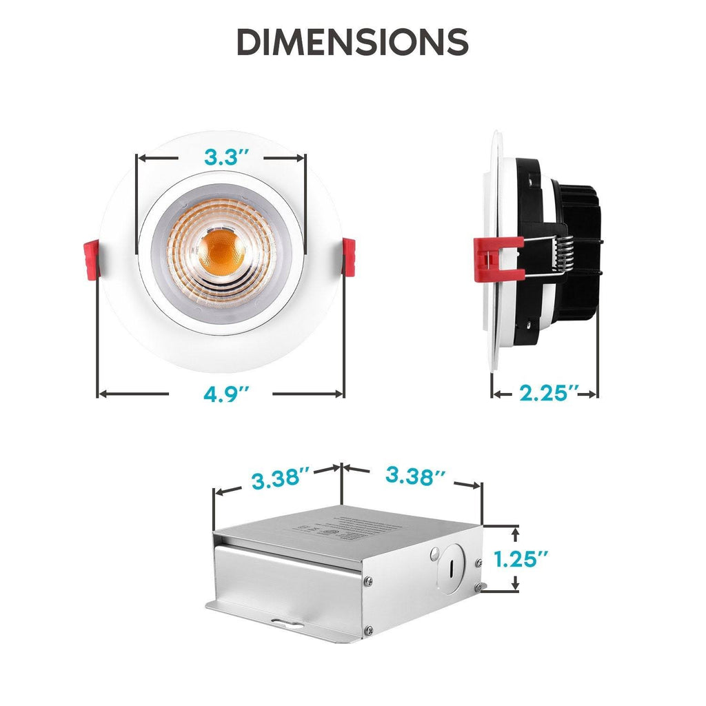 4 in Adjustable Gimbal Integrated LED Recessed Light 6-Pack N73511
