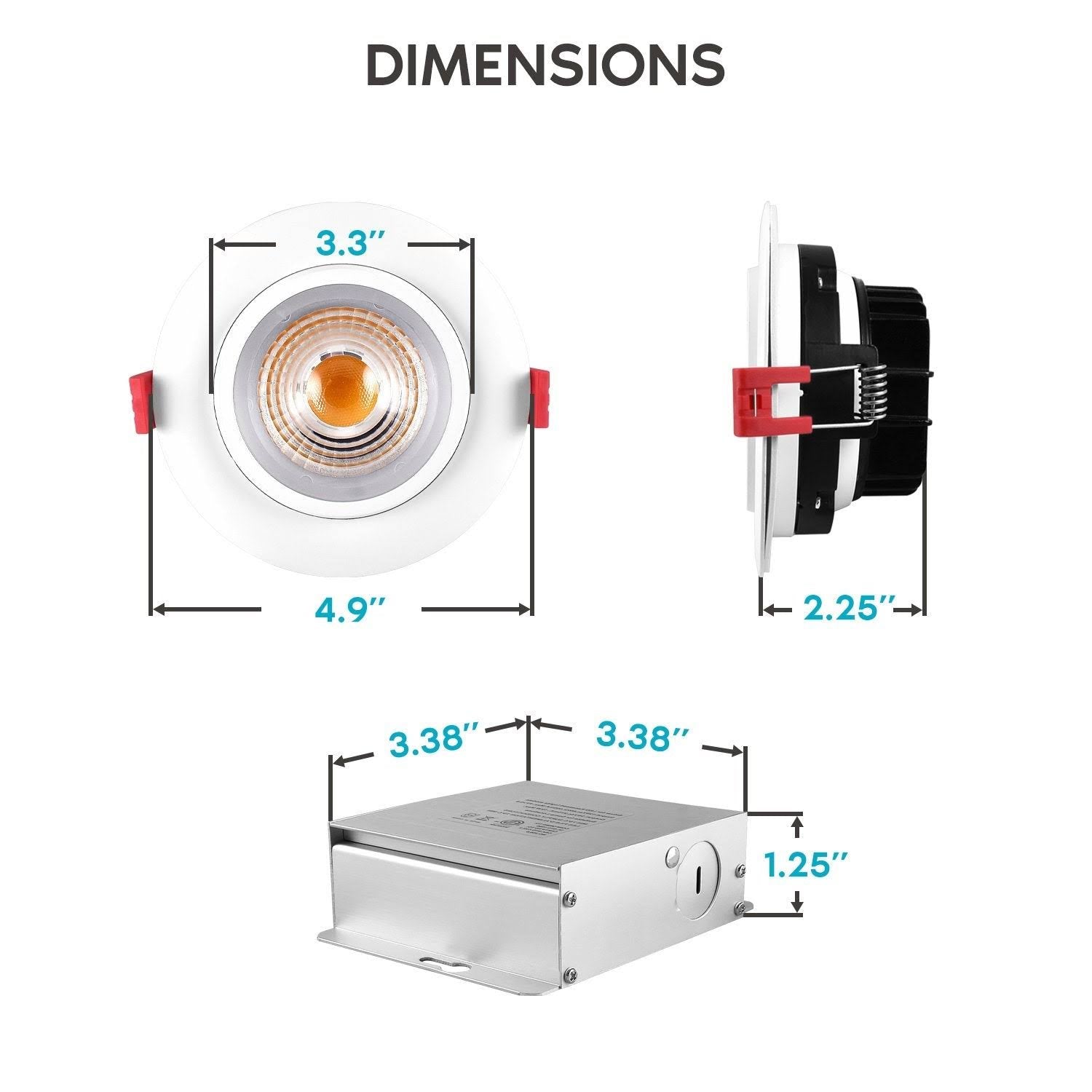 4 in Adjustable Gimbal Integrated LED Recessed Light 6-Pack N73511