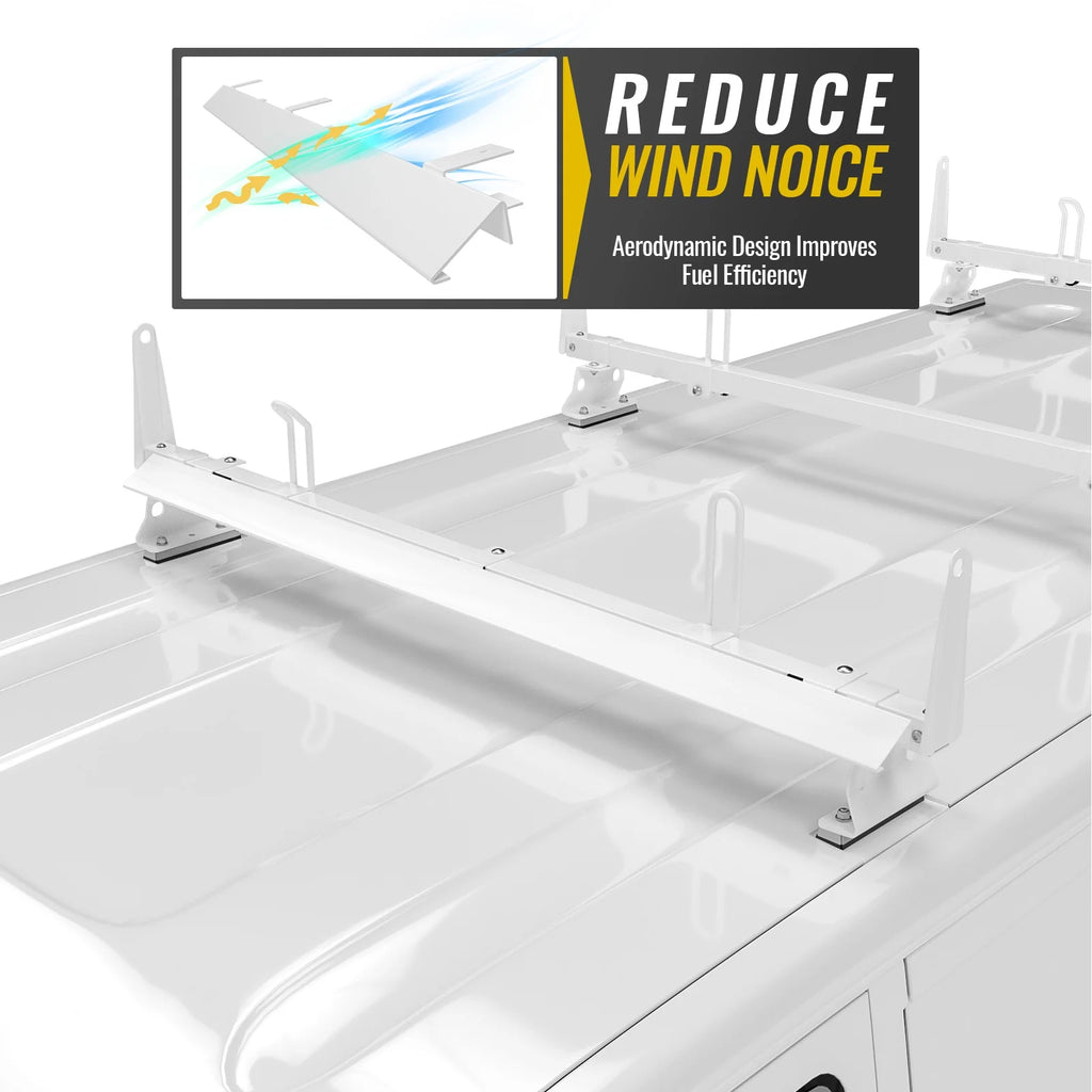 White Van Ladder Rack Wind Deflector P208921