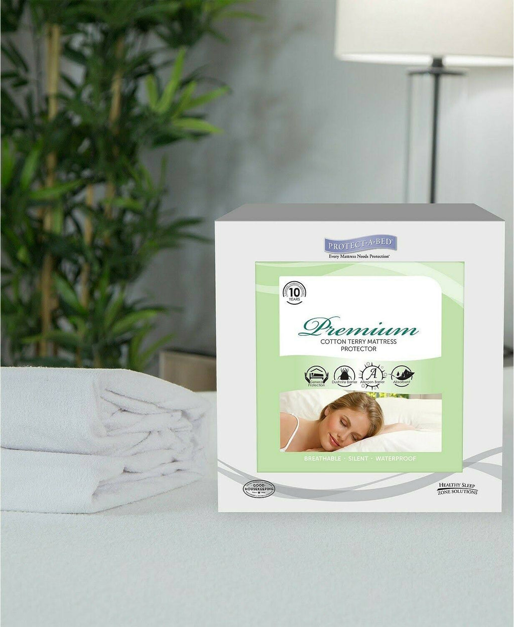 Cotton Terry Waterproof Mattress Protector Split Cal King P2934