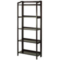5-Shelf Folding Bookcase Espresso E448