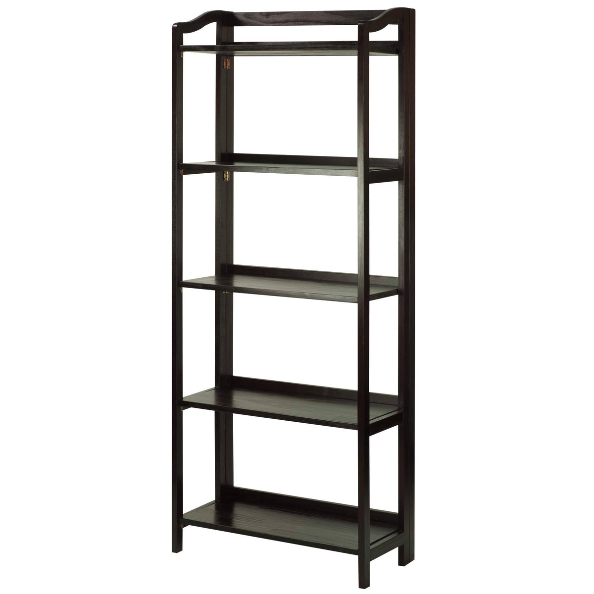 5-Shelf Folding Bookcase Espresso E448