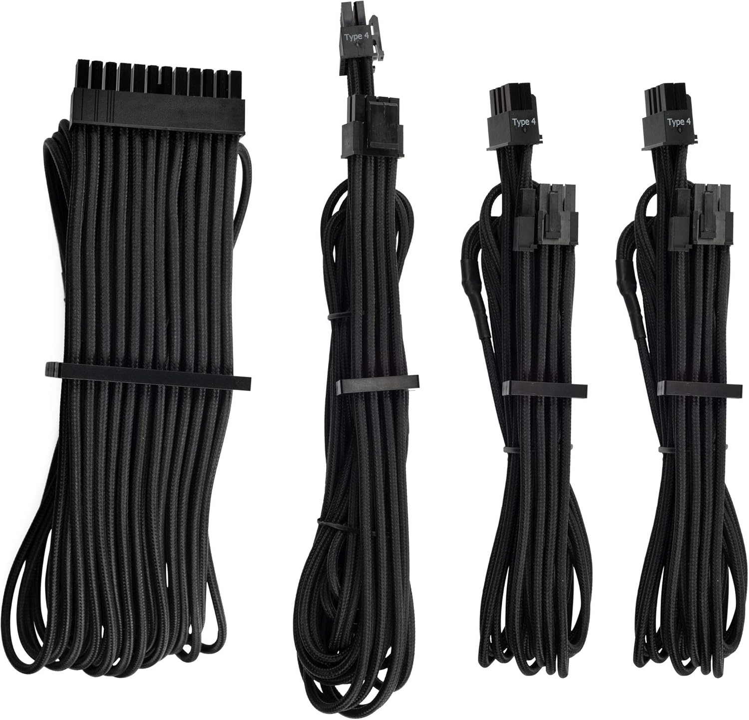 White Individually Sleeved PSU Cables Starter Kit T7357