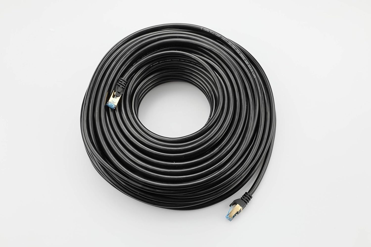 Outdoor Cat7 Ethernet Cable 150 ft Double Shielded SSTP 10Gbps 600MHz 26AWG Heavy-Duty Ethernet Patch Cable E54307