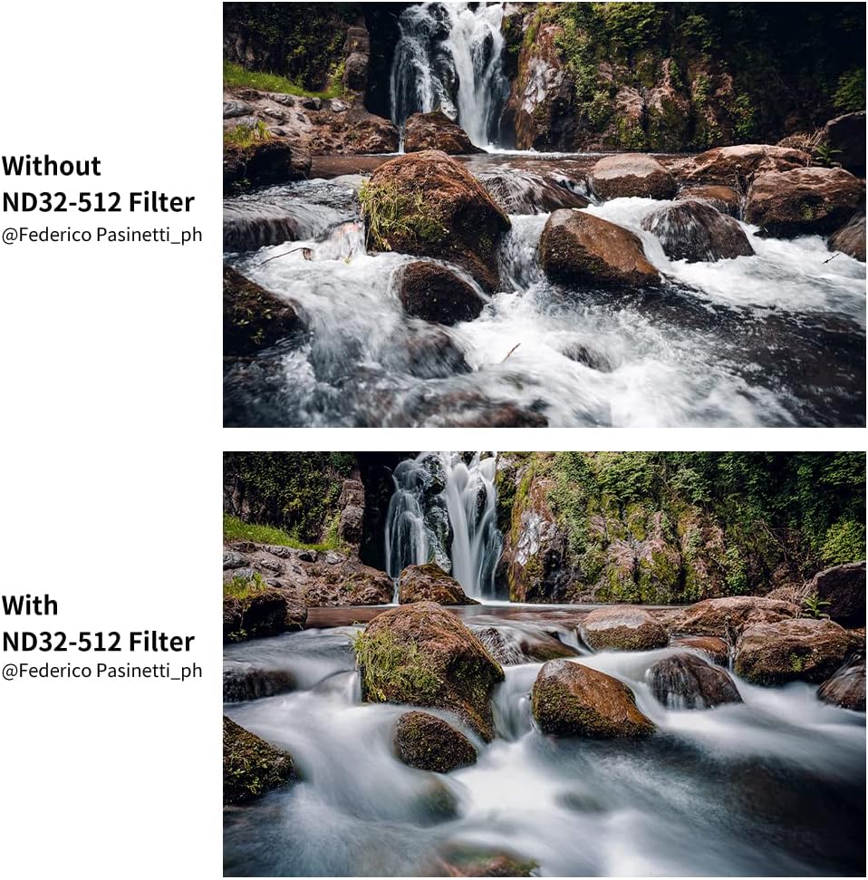 67mm Variable ND Filter ND32-ND512 (5-9 Stops) HD Neutral Density Lens Filter with 28 Multi-Layer Coatings, Pack of 2 N106