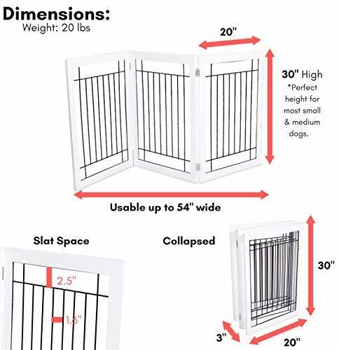 Traditional Wire Dog Gate - 3 Panel - 30 inch Tall T16954