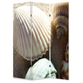 Multi-Color Wood Canvas Screen J409249