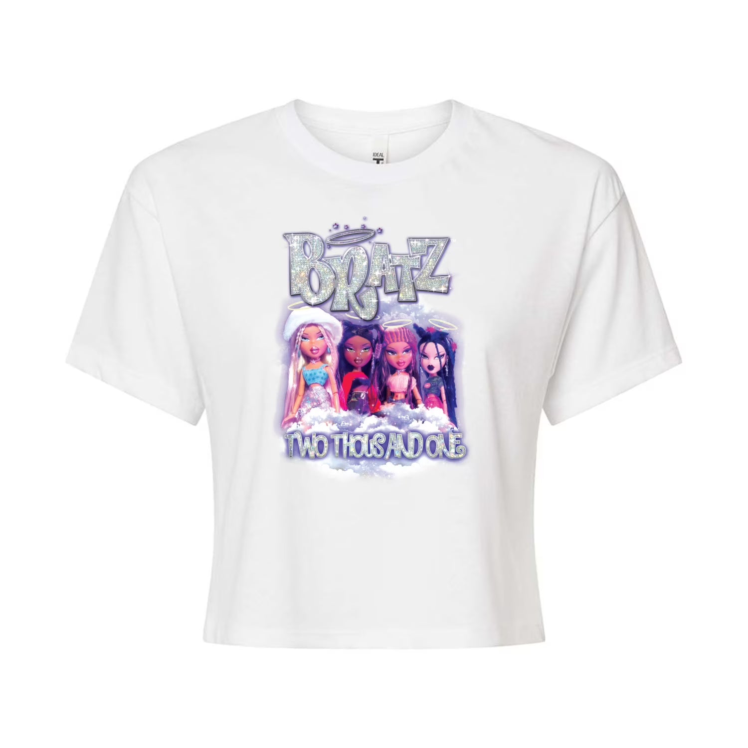 Juniors Cropped Cotton Blend T-Shirt M20042