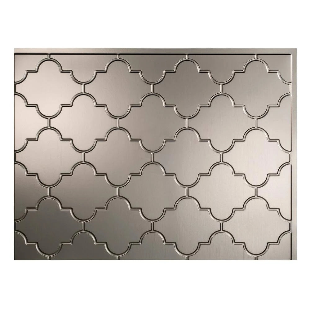 18in x 24in Brushed Nickel Backsplash Panel (5 Pack) I806620
