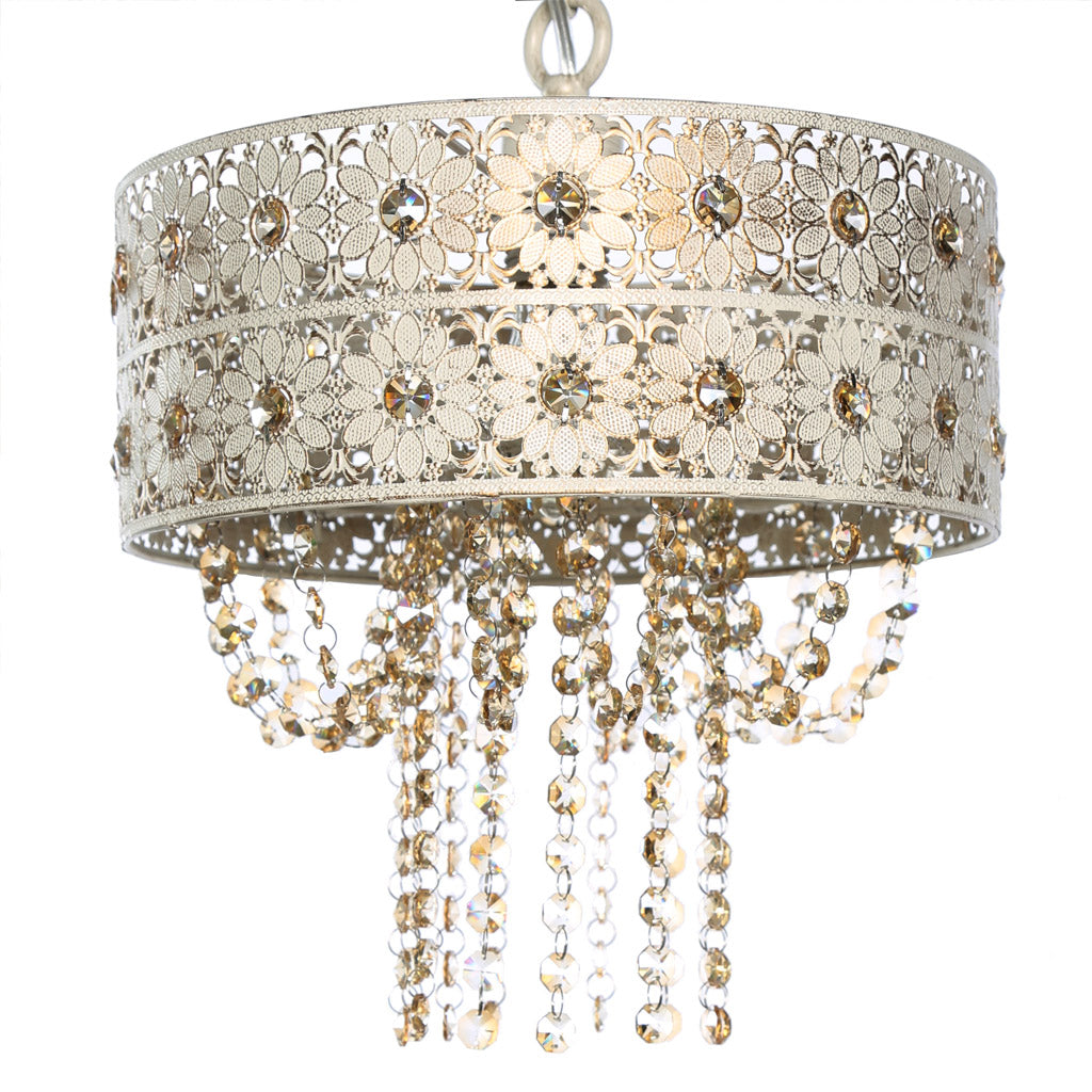 Crystal and Metal Hanging Lamp G869