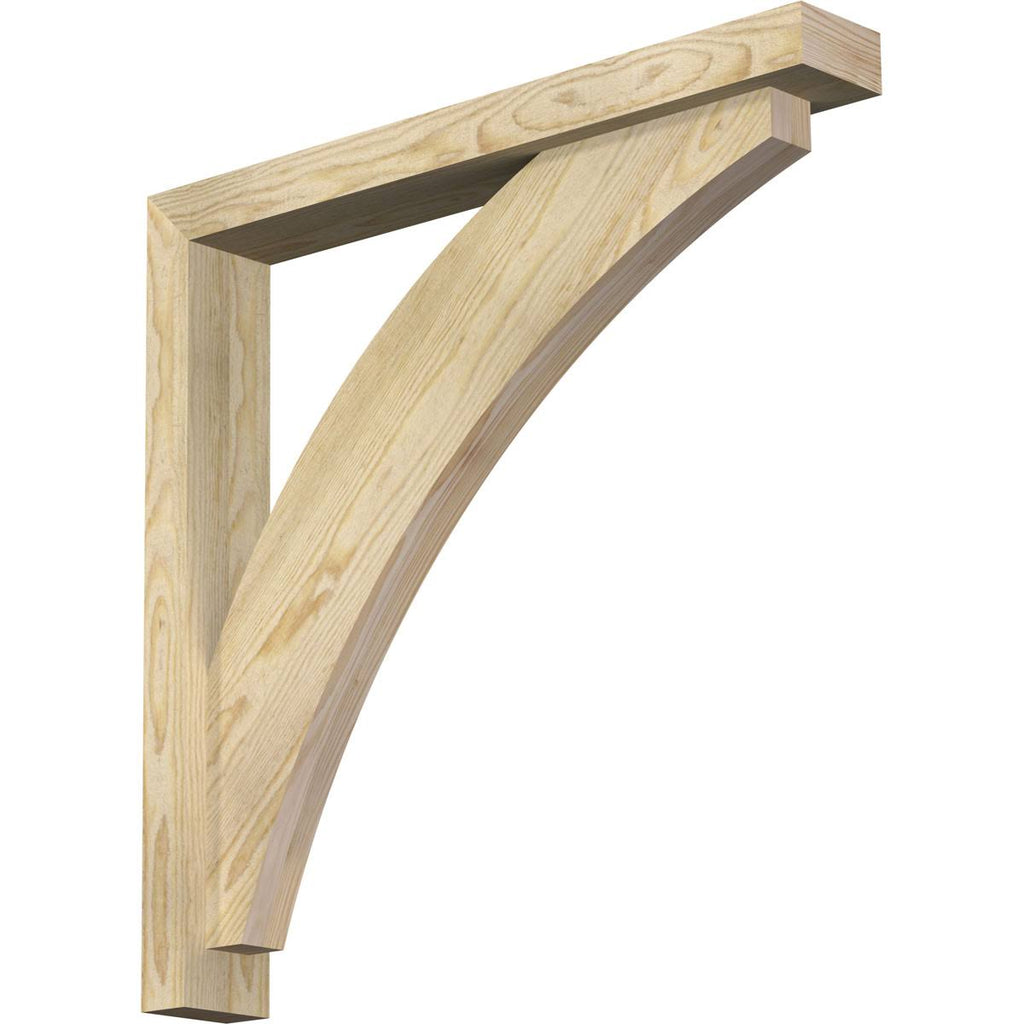 Thorton Block Rough Sawn Bracket with Offset Brace, Douglas Fir R112573