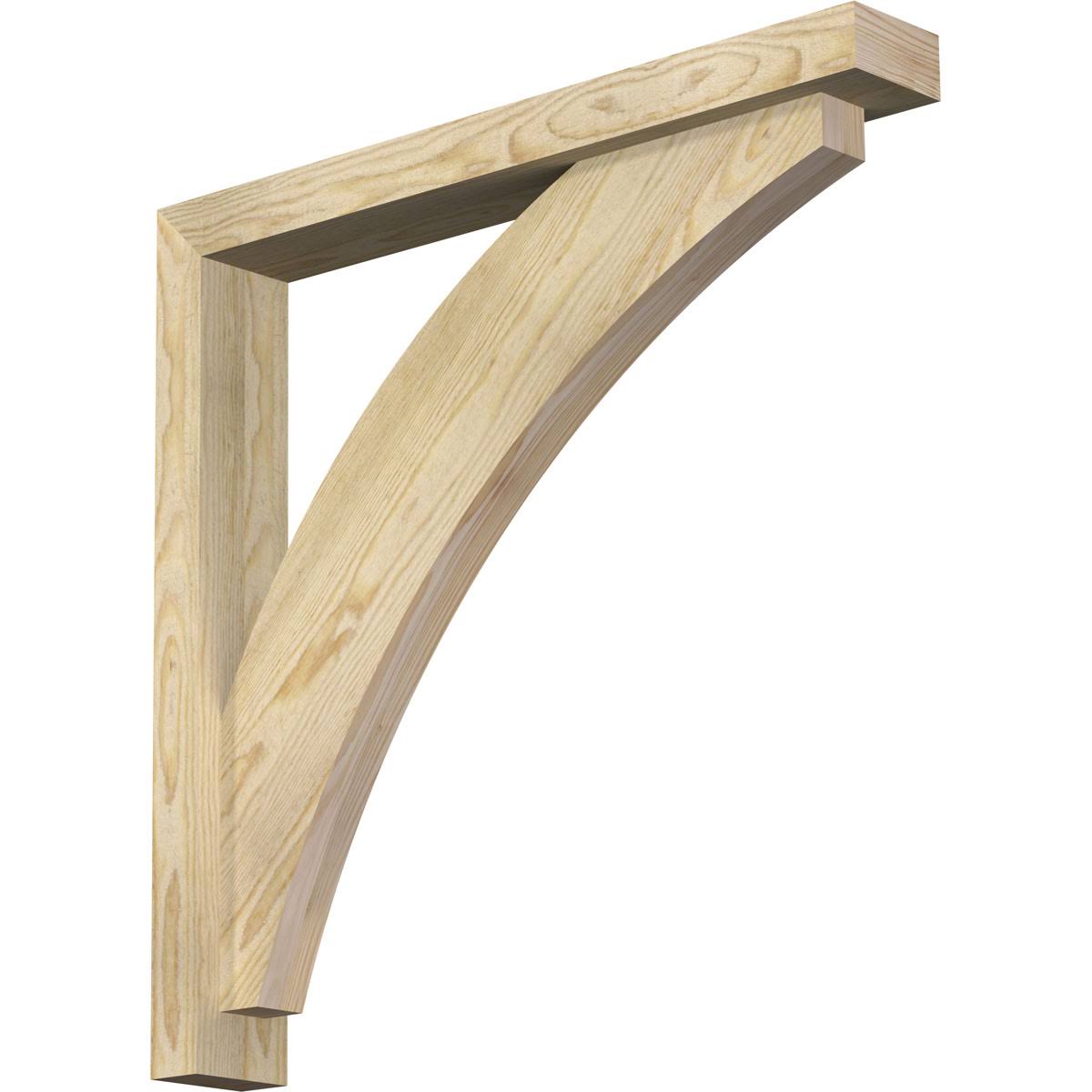 Thorton Block Rough Sawn Bracket with Offset Brace, Douglas Fir R112573