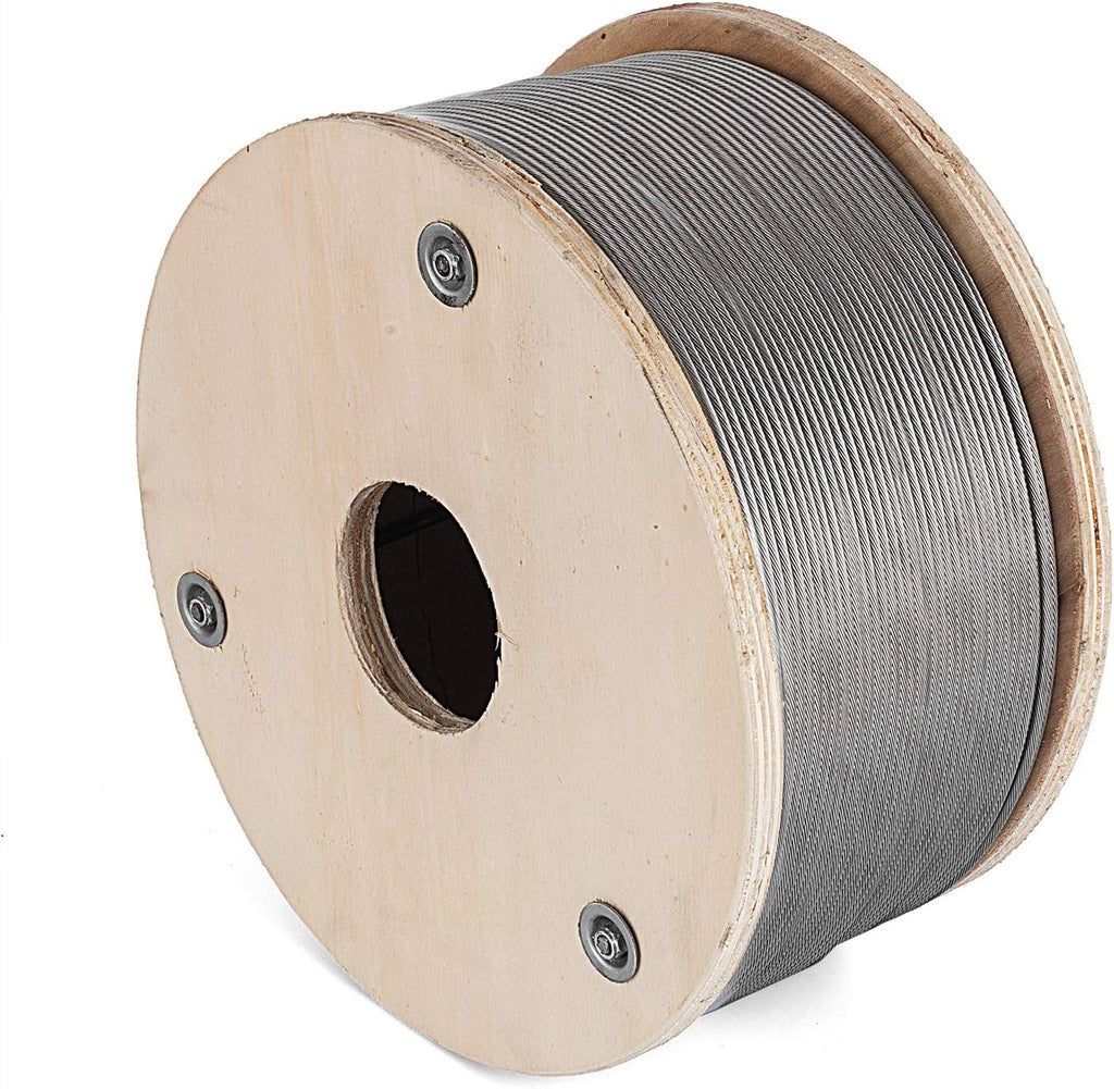1/8" 1x19 Stainless Steel Wire Rope 500ft R9451