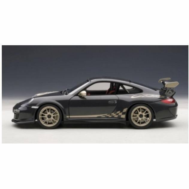 Grey Black with White Gold Stripes 1/18 Diecast Car Model U8374