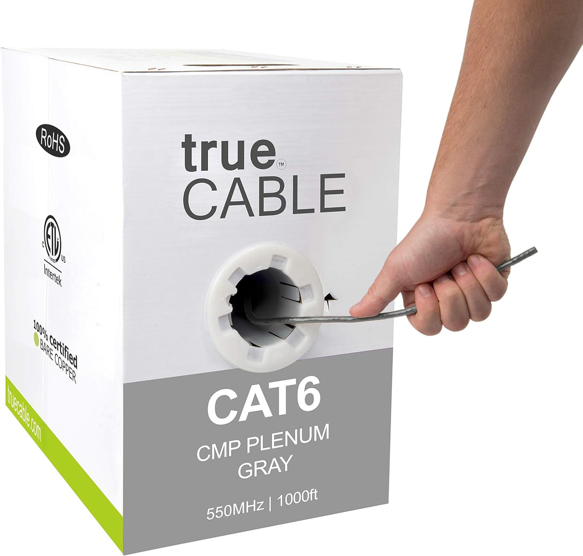 1000ft Yellow 23AWG 4 Pair Solid Bare Copper Bulk Ethernet Cable B469844
