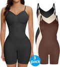 3 Packs Low Back Mid Thigh Bodysuit Shapewear A39503