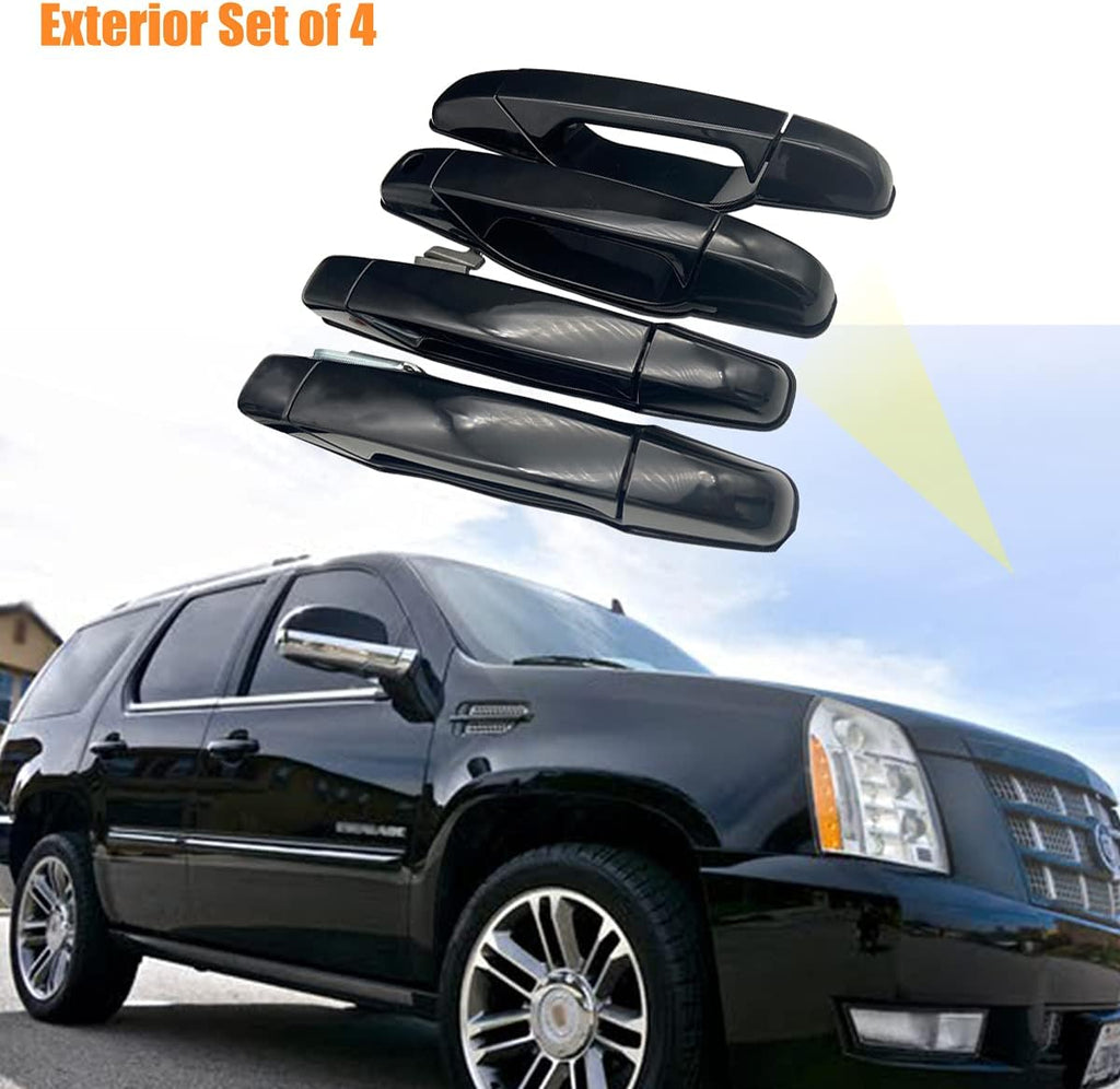 Black Exterior Door Handle Kit of 4 T7689